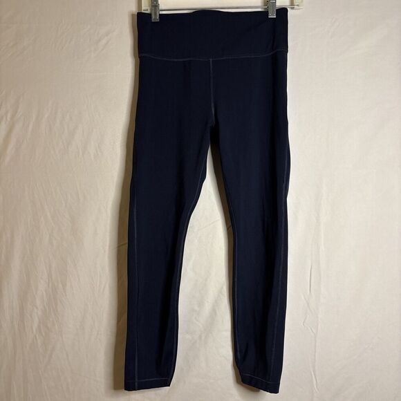Athleta Pants - Athleta Ultimate Stash Pocket 7/8 Tight Navy Blue Size Small Stretch Active